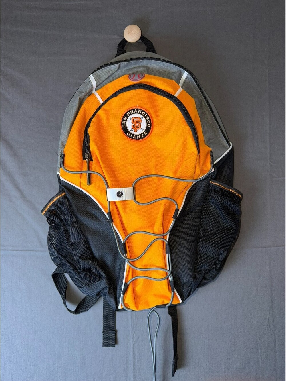 San Francisco Giants MLB Backpack Orange Black Travel School Fan Gear Bookbag